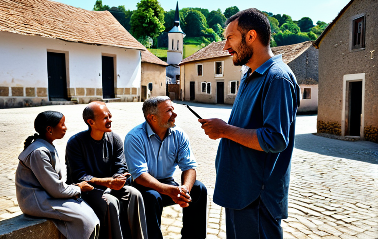 **
A community social worker, fully clothed, discussing plans with local residents in a village square, appropriate attire, safe for work, perfect anatomy, natural pose, professional, modest, community engagement, village background, high quality.
**