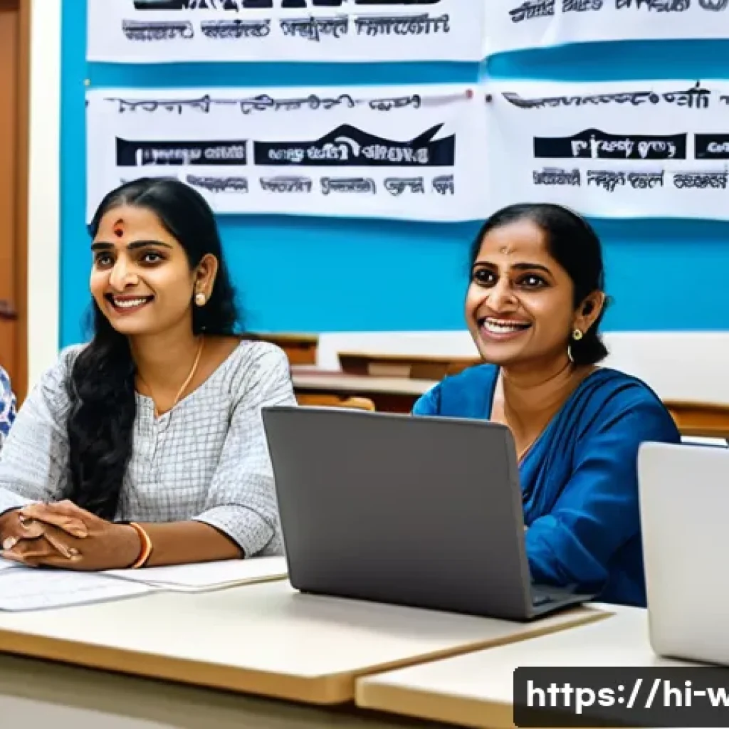 사회복지사 보수 교육 최신 정보 - A diverse group of Indian social workers participating in a digital skills training session online, ...