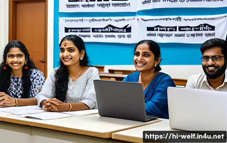 사회복지사 보수 교육 최신 정보 - A diverse group of Indian social workers participating in a digital skills training session online, ...